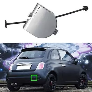 Задний бампер автомобиля, крышка для буксировки, хромированные запасные внешние детали для Fiat 500 2007 2008 2009 2010 2011 2012 735455393