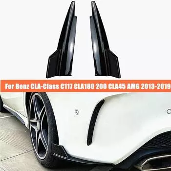 Задний бампер сплиттер для Mercedes-Benz CLA-Class C117 CLA180 200 CLA45 2013-2019 для AMG задний бампер спойлер защитная наклейка чёрный