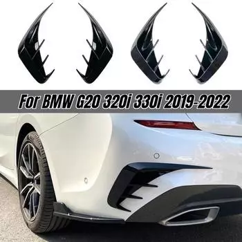 Задний бампер сплиттер спойлеры Canard внешние детали для Bmw аксессуары 3 серии G20 G28 318i 320i 330i 2019-2024 автомобильный стиль чёрный