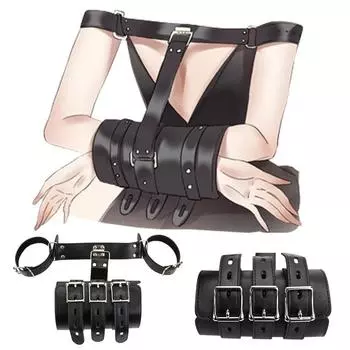 Задний бондаж Регулируемые наручники БДСМ Фетиш Раб Наручники для рук Взрослые Для