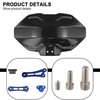 Задний брызговик для мотоцикла, алюминиевый задний брызговик, щиток для мотоцикла из углеродного волокна, пластиковый принт, удлинитель, аксессуары чёрный