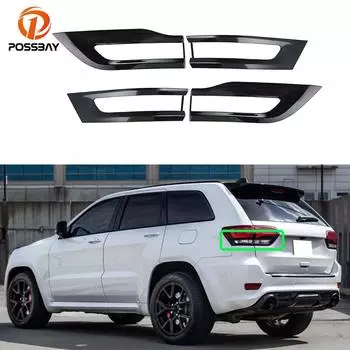 Задний фонарь автомобиля, глянцевая черная крышка, рамка для Jeep Grand Cherokee 2014 2015 2016 2017 2018 Экстерьер 1 Set