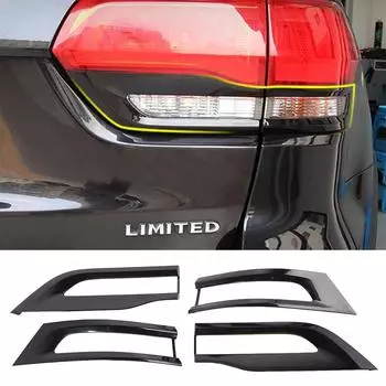 Задний фонарь автомобиля, защитная крышка, накладка для Jeep Grand Cherokee 2014, 2015, 2016, 2017, 2018, внешний вид чёрный