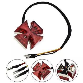 Задний фонарь для мотоцикла с 3-проводным подключением, приблизительно 50*50 мм/2*2 дюйма