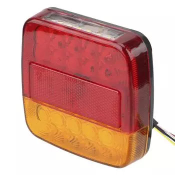 Задний фонарь для прицепа, каравана, 12 В, задний стоп-сигнал заднего хода, 1 пара указателей поворота, 26 светодиодов, задний фонарь, фонарь для номерного знака