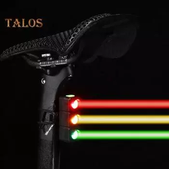 Задний фонарь для велосипеда, 3 цвета, светодиодный, водонепроницаемый, Type-C, перезаряжаемый, для горного велосипеда, шоссейный, задний, легкий, для ночной езды, для велосипеда, предупреждающая лампа чёрный