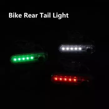Задний фонарь для велосипеда, перезаряжаемый через USB, красные светодиодные яркие задние фонари, подходят для любого велосипедного шлема, легко устанавливаются для безопасности езды на велосипеде зелёный