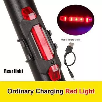Задний фонарь для велосипеда, перезаряжаемый через USB, задний фонарь для велосипеда, сигнал поворота, предупреждение о торможении красный