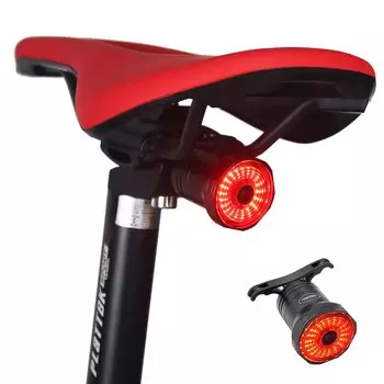 Задний фонарь для велосипеда PLATTBK, защитный фонарь из алюминиевого сплава, перезаряжаемый, IPX6, водонепроницаемый, мигающий, 6 режимов затемнения, автоматическое освещение, для горного кроссового велосипеда, шоссейного