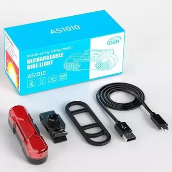 Задний фонарь для велосипеда с зарядкой от USB для ночной езды: Детский беговой фонарь безопасности красный/синий