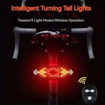 Задний фонарь для велосипеда, Сигнальная лампа для велосипеда, Универсальный интеллектуальный фонарь с зарядкой через USB, Оборудование для езды на открытом воздухе