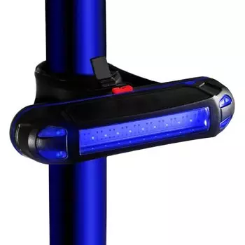 Задний фонарь для велосипеда, светится в 3 цветах: синий, красный, зеленый, светодиодный задний фонарь для велосипеда, водонепроницаемый, IPX4, перезаряжаемый через USB, высокая яркость, 7 режимов освещения