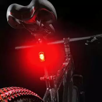 Задний фонарь для велосипеда Светодиодный задний фонарь для велосипеда Высокая яркость Водонепроницаемость Простая установка Компактный предупреждающий задний фонарь для велосипеда красный