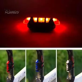 Задний фонарь для велосипеда Светодиодный задний фонарь для велосипеда Высокая яркость Водонепроницаемость Перезаряжаемый Простота установки Фонарик для безопасности на велосипеде Аксессуары для велосипеда красный