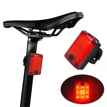 Задний фонарь для велосипеда USB перезаряжаемый водонепроницаемый ультра яркий светодиодный светильник Предупреждение о безопасности Детали велосипеда Съемный сигнал поворота Предупреждающий свет Аксессуары для велосипеда красный черный