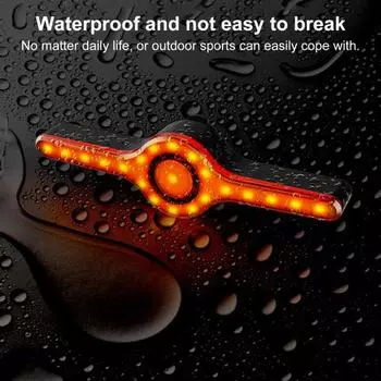 Задний фонарь для велосипеда, водонепроницаемый, с дистанционным управлением, указатель поворота, перезаряжаемый через USB, для горного велосипеда, для ночной езды, задний аварийный фонарь безопасности чёрный