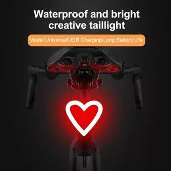Задний фонарь для велосипеда, высокая яркость, водонепроницаемый, несколько режимов освещения, перезаряжаемый задний фонарь для предупреждения о безопасности велосипеда B