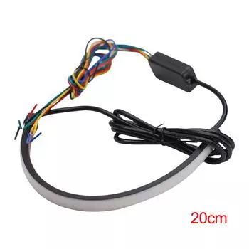 Задний фонарь Гибкий светодиодный стоп-сигнал для мотоцикла Черный CM