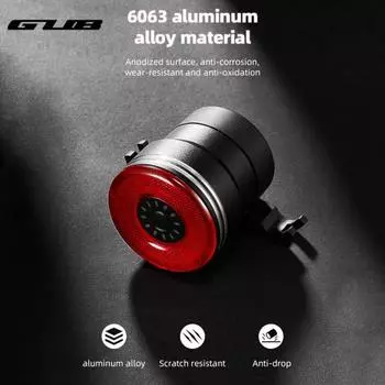 Задний фонарь GUB для велосипеда, супер яркий, водонепроницаемый, небликующий, несколько режимов освещения, перезаряжаемый задний фонарь для велосипеда красный
