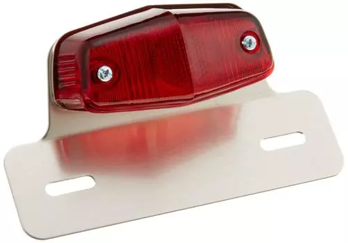 Задний фонарь Kijima Lucas S Type с алюминиевой пластиной G18 81 мм общего назначения красный 12 В 20/20 Вт 218-1022 красный