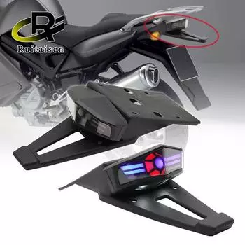 Задний фонарь мотоцикла с кронштейном Универсальный светодиодный задний сигнальный фонарь Индикатор остановки тормоза для ATV Bobber Enduro Dirt Bike 1 piece