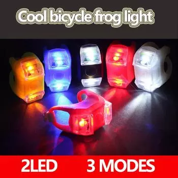 Задний фонарь в виде лягушки для велосипеда, светодиодный силиконовый задний фонарь для велосипеда, водонепроницаемый ночной велосипедный фонарь, аксессуары для горного велосипеда, вспышка, предупредительная лампа 1pcs
