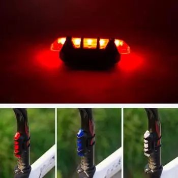 Задний фонарь Yousheng для велосипеда Светодиодный задний фонарь для велосипеда Высокая яркость Водонепроницаемый перезаряжаемый Простота установки Фонарик для безопасности на велосипеде Аксессуары для велосипеда красный