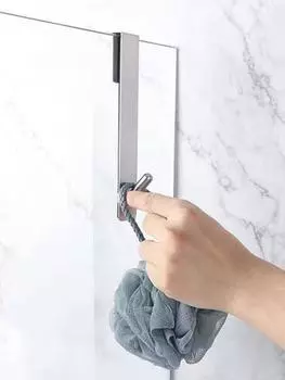 Задний крючок для душевой двери ванной комнаты, нержавеющая сталь, стеклянная дверь, вешалка для полотенец для душа, S-образная вешалка для халата в ванной, держатель, крючки