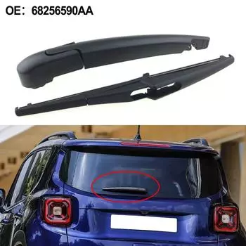 Задний рычаг стеклоочистителя и щетка 68256590AA для Jeep Renegade 2015-2019 Щетка стеклоочистителя заднего стекла Рычаг стеклоочистителя Внешние детали автомобиля чёрный