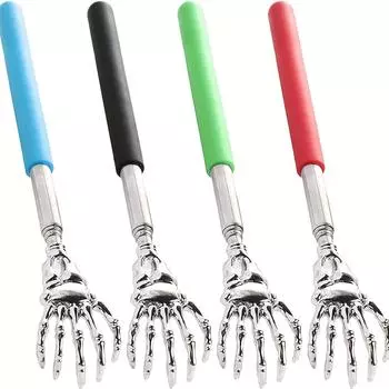 Задний скребок из нержавеющей стали с регулируемыми и выдвижными когтями для удобства переноски и массажа для облегчения зуда синий