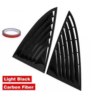 Задняя четверть окна, жалюзи, козырек от солнца, спойлер, панель из углеродного волокна, ABS, 2 шт., накладка на жалюзи для Tesla Model 3