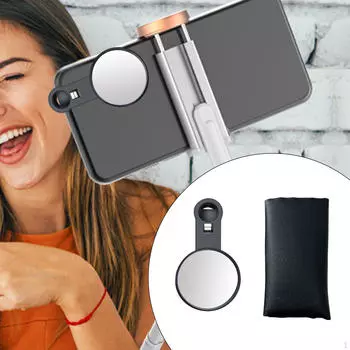 Задняя камера телефона, зажим для селфи, зеркало на задней панели чёрный