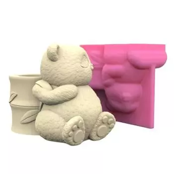 Задняя корзина, держатель для ручек в виде панды, силиконовая форма, форма для украшения стола, инструмент для изготовления штукатурок, форма для сочного горшка, легко моется
