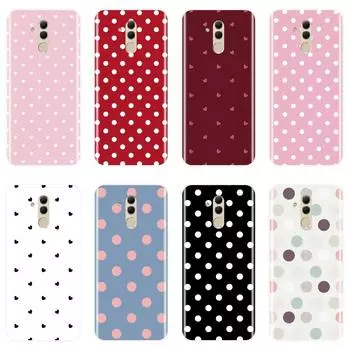 Задняя крышка для Huawei Mate 20 10 9 Lite Polka Dot Heart Love Pink Red силиконовый мягкий чехол для телефона Huawei Mate 7 8 9 10 Pro Чехол Mate 7