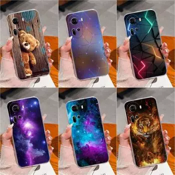 Задняя крышка для OPPO Realme P1 C67 A3 12 Lite Pro + Narzo 70 Pro, чехлы для телефонов «Красивое звездное небо, медведь», прозрачный защитный мягкий силиконовый чехол-бампер для OPPO Oppo Reno 11 5G