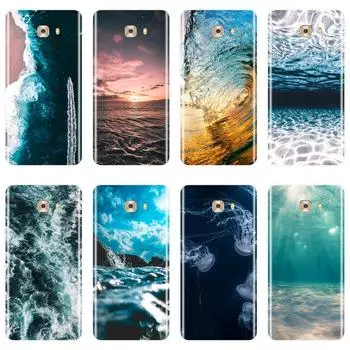 Задняя крышка для Samsung Galaxy C5 C7 C8 Wave Ocean Beach Sea Cool Мягкий силиконовый чехол для Samsung Galaxy C5 C7 C9 Pro Чехол для телефона Galaxy C5