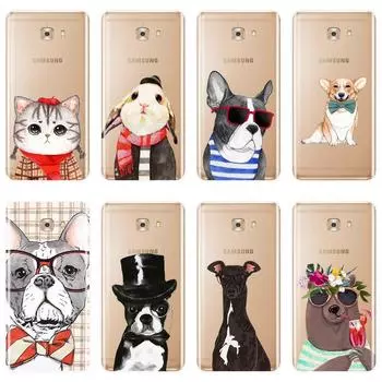 Задняя крышка для Samsung Galaxy C9 C7 C5 Pro, мопс, собака, кошка, корги, милый кролик, силиконовый мягкий чехол для телефона для Samsung Galaxy C5, C7, C8 Galaxy C5