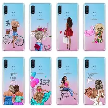 Задняя крышка для Samsung Galaxy M40 M30 M20 M10, черный девчачий силиконовый мягкий чехол для телефона Samsung Galaxy M10 M20 M30 M40, чехол Samsung M10