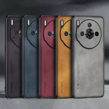 Задняя крышка из овчины для ZTE Nubia Z60S Pro Z60SPro 5G, противоударный мягкий бампер из ТПУ For Nubia Z60S Pro коричневый