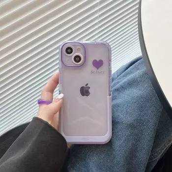 Задняя крышка-подставка для Iphone 13 12 Pro Max 11 14 Promax Plus Purple Love Heart противоударный чехол для телефона Fundas Conque For iphone 14pro