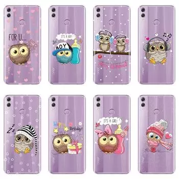 Задняя крышка с милой совой для Huawei Honor 8X MAX 10 9 8, мягкий силиконовый чехол для Huawei Honor 7 8 9 10 Lite 7S 7X 7A 7C Pro, чехол для телефона Honor 7 5.2 inch