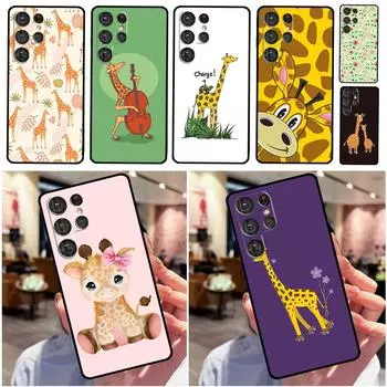 Задняя крышка с милым мультяшным жирафом для Samsung Galaxy S20 FE S21 FE S22 Ultra Note 20 10 S8 S9 S10 S22 Plus Чехол Galaxy S10
