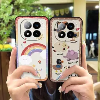 Задняя крышка TPU чехол для телефона Redmi Note14 Pro+ 5G грязеотталкивающий мультяшный силиконовый чехол защитный модный дизайн милый Redmi Note14 Pro+ 5G