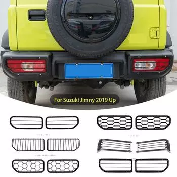 Задняя крышка заднего фонаря автомобиля, металлическая защитная крышка заднего фонаря для Suzuki Jimny 2019-2023, аксессуары, 2 шт.(черный) Choice 4