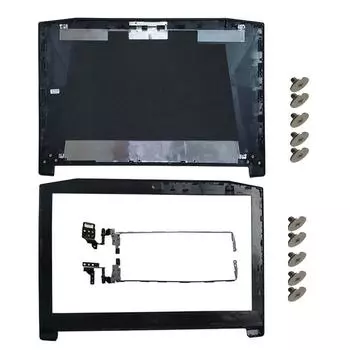 Задняя крышка ЖК-дисплея с винтами, рамкой и петлями для Acer Nitro 5 AN515-41 AN515-51