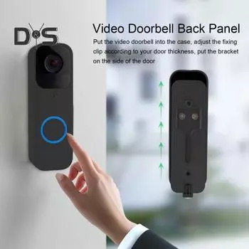 Задняя панель видео дверного звонка без сверления, простая установка, противоугонная камера, задняя панель дверного звонка, запасная часть чёрный
