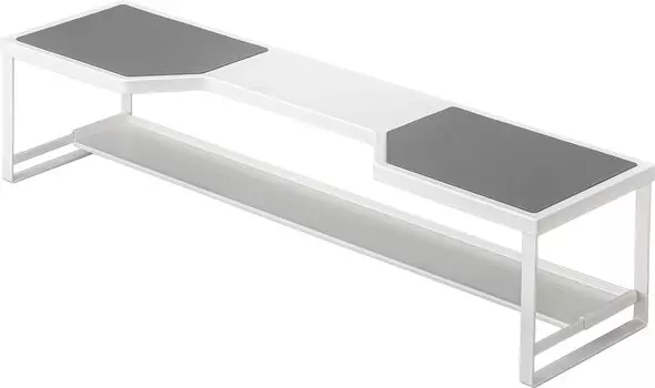 Задняя полка для плиты Yamazaki Jitsugyo с крышкой для выпускного отверстия 60 см для плиты, белая, Ш70XГ18XВ15 см, высокая кухонная полка для тарелок 5651, прибл. белый