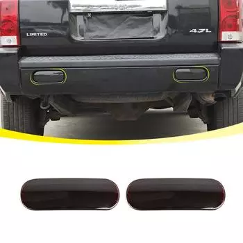 Задняя противотуманная фара автомобиля, накладка, украшение для противотуманной фары, защита для Jeep Grand Commander 2006-2010, аксессуары, копченый черный