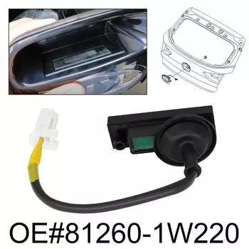 Задняя ручка замка багажника автомобиля, ручка переключателя для Kia Rio Pride Picanto TB Cee d Hyundai i30 FD OE # 81260-1W220, замена автомобиля чёрный