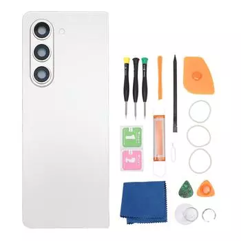 Задняя стеклянная крышка для Galaxy Z Fold 5 5G F946, белый корпус из стекла с предустановленным объективом камеры T